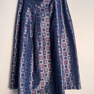 Wayf Multicolor Geometric A-Line Skirt